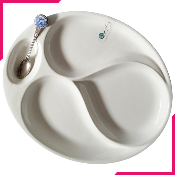 Symphony Round 4Division Plate - bakeware bake house kitchenware bakers supplies baking