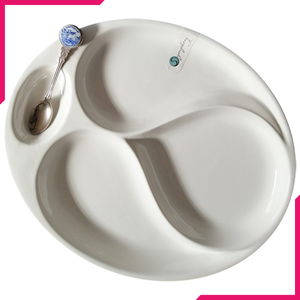 Symphony Round 4Division Plate - bakeware bake house kitchenware bakers supplies baking