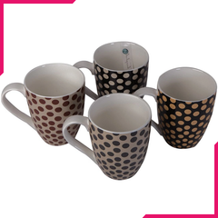 Symphony Dots Mugs 4Pcs - bakeware bake house kitchenware bakers supplies baking