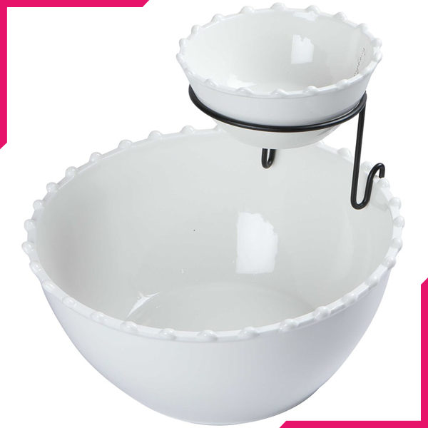 Symphony Pearl Chip and Dip Bowl Serving Set - bakeware bake house kitchenware bakers supplies baking
