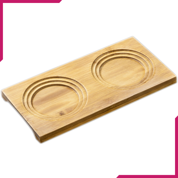 Wilmax Bamboo Tray 7.75" X 4" - bakeware bake house kitchenware bakers supplies baking