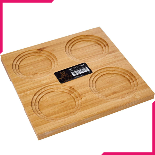 Wilmax Bamboo Tray 7.75" X 7.75" - bakeware bake house kitchenware bakers supplies baking