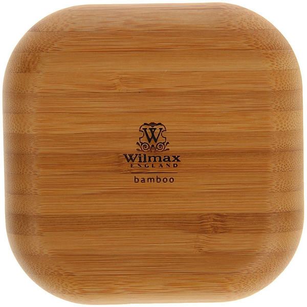 Wilmax Natural Bamboo Plate 4"x 4" - bakeware bake house kitchenware bakers supplies baking
