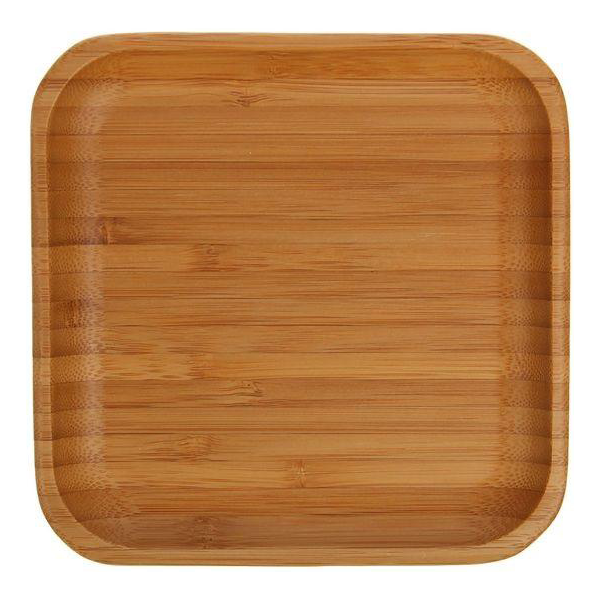 Wilmax Natural Bamboo Plate 6" X 6" - bakeware bake house kitchenware bakers supplies baking