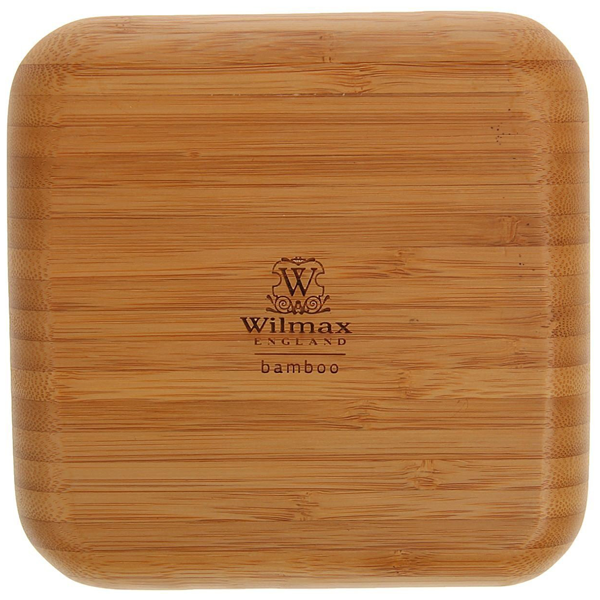 Wilmax Natural Bamboo Plate 6" X 6" - bakeware bake house kitchenware bakers supplies baking