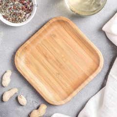 Wilmax Natural Bamboo Plate 6" X 6" - bakeware bake house kitchenware bakers supplies baking