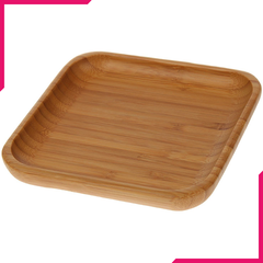 Wilmax Natural Bamboo Plate 6" X 6" - bakeware bake house kitchenware bakers supplies baking