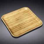 Wilmax Natural Bamboo Plate 7" X 7" - bakeware bake house kitchenware bakers supplies baking