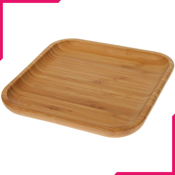 Wilmax Natural Bamboo Plate 8" X 8" - bakeware bake house kitchenware bakers supplies baking