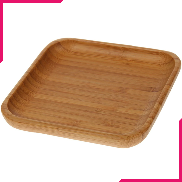 Wilmax Natural Bamboo Plate 14" X 14" - bakeware bake house kitchenware bakers supplies baking