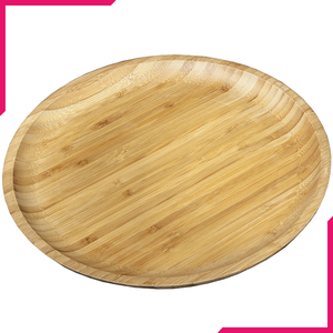 Wilmax Natural Bamboo Plate 4" - bakeware bake house kitchenware bakers supplies baking