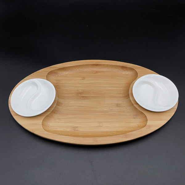 Wilmax 3 Section Platter 14" X 8" - bakeware bake house kitchenware bakers supplies baking
