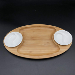 Wilmax 3 Section Platter 18" X 10" - bakeware bake house kitchenware bakers supplies baking