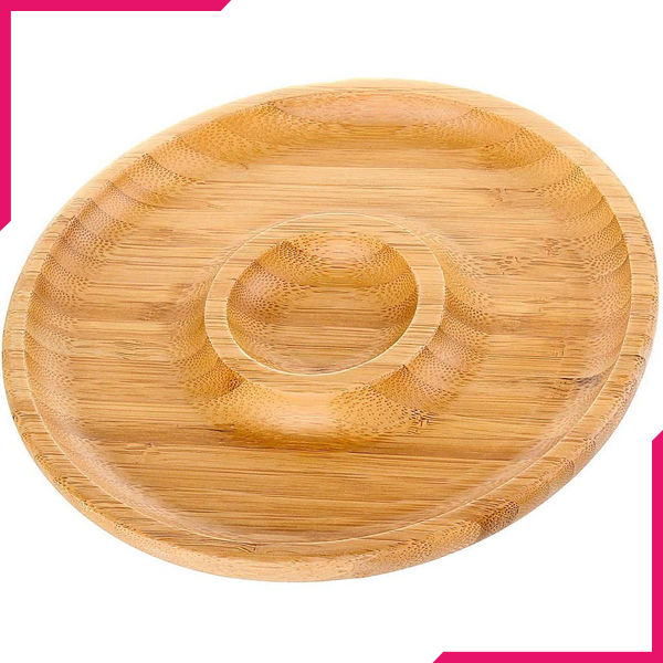Wilmax 2 Section Platter 8" - bakeware bake house kitchenware bakers supplies baking