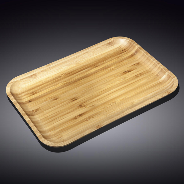 Wilmax Natural Bamboo Dish 10" X 6" - bakeware bake house kitchenware bakers supplies baking