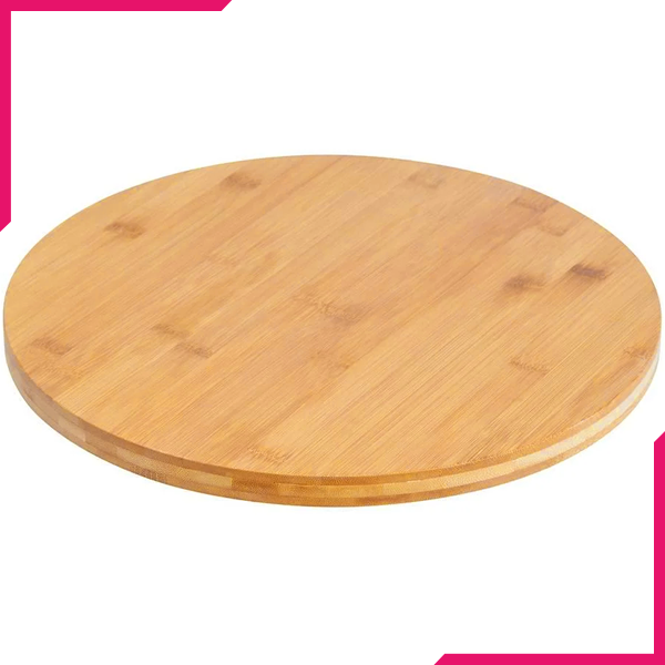 Wilmax Natural Bamboo Turntable 10" X 1.5" - bakeware bake house kitchenware bakers supplies baking