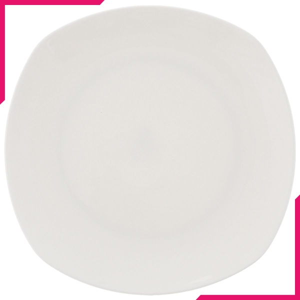 Wilmax Fine Porcelain Dessert Plate 7.75" X 7.75" - bakeware bake house kitchenware bakers supplies baking