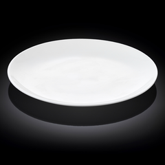 Wilmax Fine Porcelain Rolled Rim Round Platter 12" - bakeware bake house kitchenware bakers supplies baking
