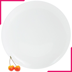Wilmax Fine Porcelain Rolled Rim Round Platter 12" - bakeware bake house kitchenware bakers supplies baking