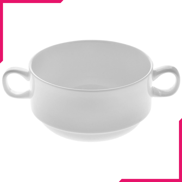 Wilmax Fine Porcelain Soup Cup 300ml - bakeware bake house kitchenware bakers supplies baking