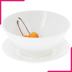 Wilmax Fine Porcelain Bowl & Saucer - bakeware bake house kitchenware bakers supplies baking