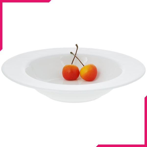Wilmax Fine Porcelain Deep Plate 8" - bakeware bake house kitchenware bakers supplies baking