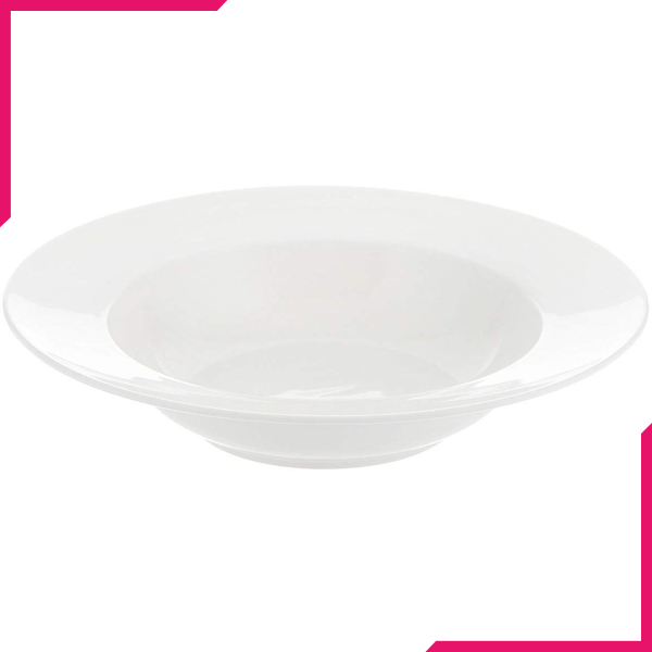 Wilmax Fine Porcelain Deep Plate 9" - bakeware bake house kitchenware bakers supplies baking