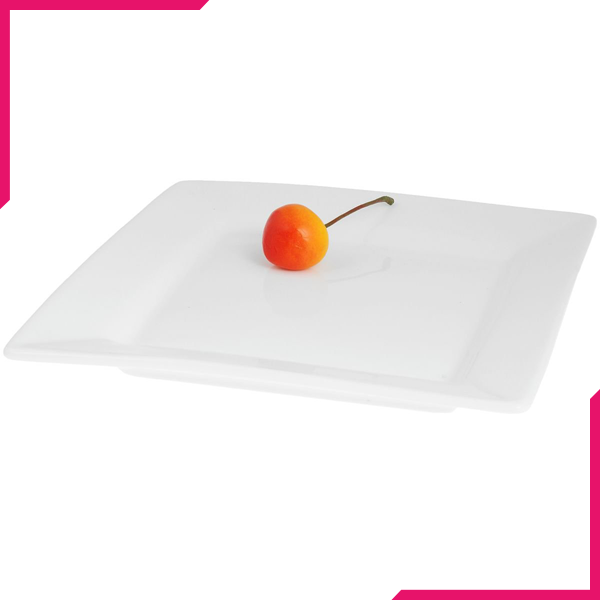 Wilmax Fine Porcelain Dessert Plate 7.5" X 7.5" - bakeware bake house kitchenware bakers supplies baking