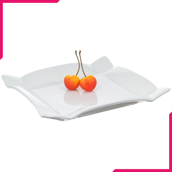 Wilmax Fine Porcelain Dessert Plate 8" X 8" - bakeware bake house kitchenware bakers supplies baking