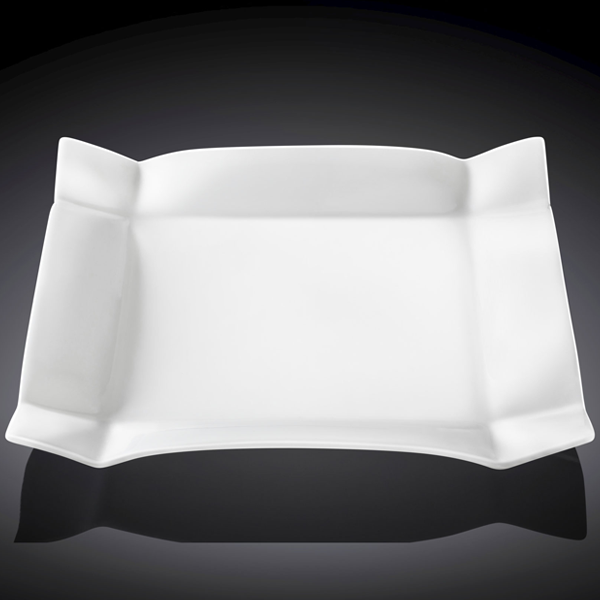 Wilmax Fine Porcelain Square Platter 11.5" X 11.5" - bakeware bake house kitchenware bakers supplies baking
