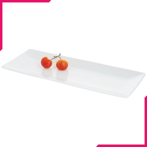 Wilmax Fine Porcelain Sushi/Canape Dish 14" X 5.5" - bakeware bake house kitchenware bakers supplies baking