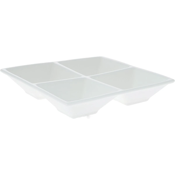 Wilmax Fine Porcelain Divided Square Dish 8" X 8" - bakeware bake house kitchenware bakers supplies baking