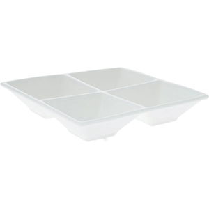 Wilmax Fine Porcelain Divided Square Dish 8" X 8" - bakeware bake house kitchenware bakers supplies baking
