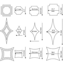 Modern Square Cutter 9Pcs Set