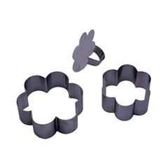 Mousse Mold Flower Shape Steel 3Pcs Set