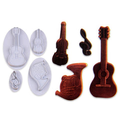 Musical Instrument Fondant Plunger Cutter 4Pcs Set