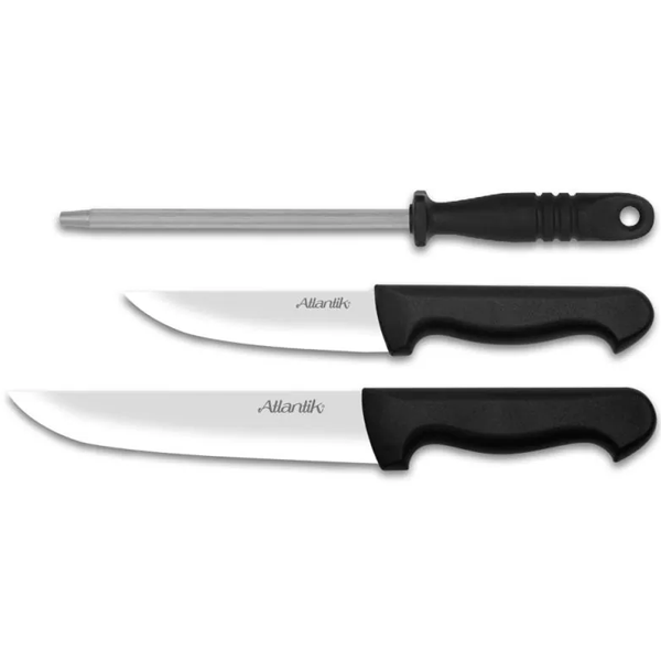 Pirge Atlantik Plastic Handle Trilateral Knife Set - bakeware bake house kitchenware bakers supplies baking