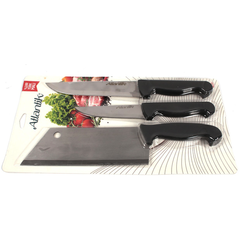 Pirge Atlantik Plastic Handle Triple Line Knife Set - bakeware bake house kitchenware bakers supplies baking
