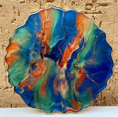 Handmade Resin Art Pool Of Colors Single Coaster