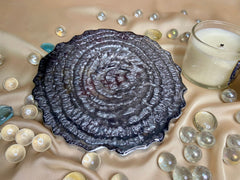 Handmade Resin Art Grey Grain Coaster Single