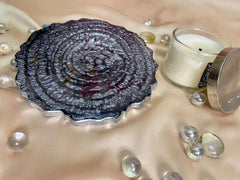 Handmade Resin Art Grey Grain Coaster Single