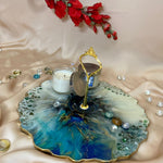 Handmade Resin Art Royal Blue Platter