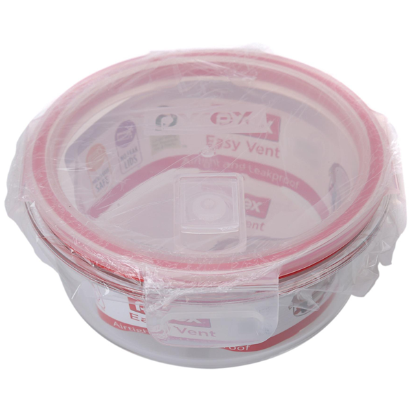 Pyrex Easy Vent Round Glass Food Storage Container - bakeware bake house kitchenware bakers supplies baking