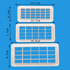 Rectangle Geometric Fondant Cake Cutter 3Pcs Set
