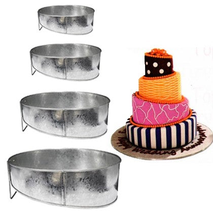 Round Cake Pans Topsy Turvy 4-Tier