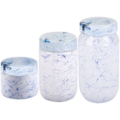 Sarina 3Pcs Marble Jar Set - bakeware bake house kitchenware bakers supplies baking