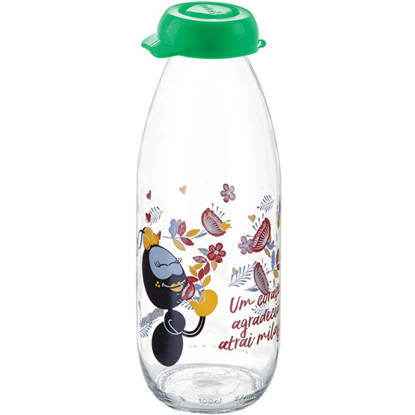 Sarina Decorated Juice Bottle 1000CC - bakeware bake house kitchenware bakers supplies baking