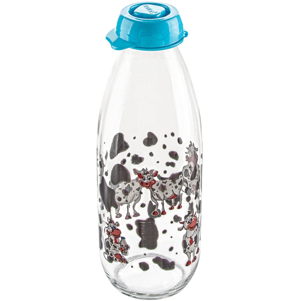 Sarina Decorated Milk Bottle 1000CC - bakeware bake house kitchenware bakers supplies baking