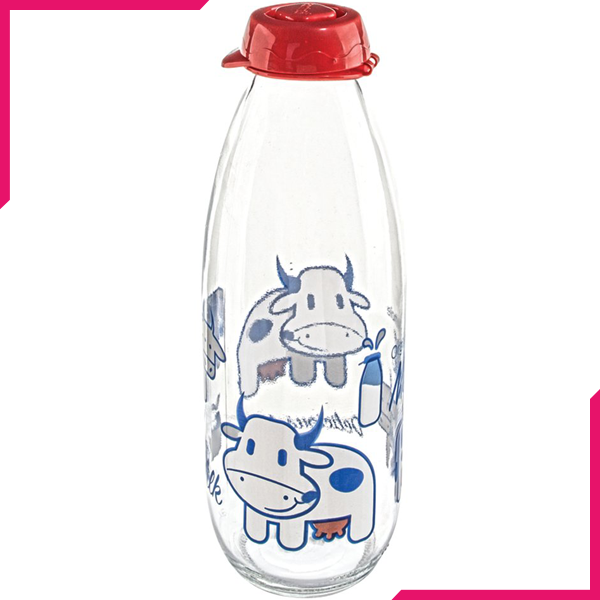 Sarina Decorated Milk Bottle 1000CC - bakeware bake house kitchenware bakers supplies baking