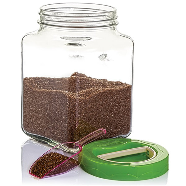 Sarina Square Pantry Jar 1500CC - bakeware bake house kitchenware bakers supplies baking